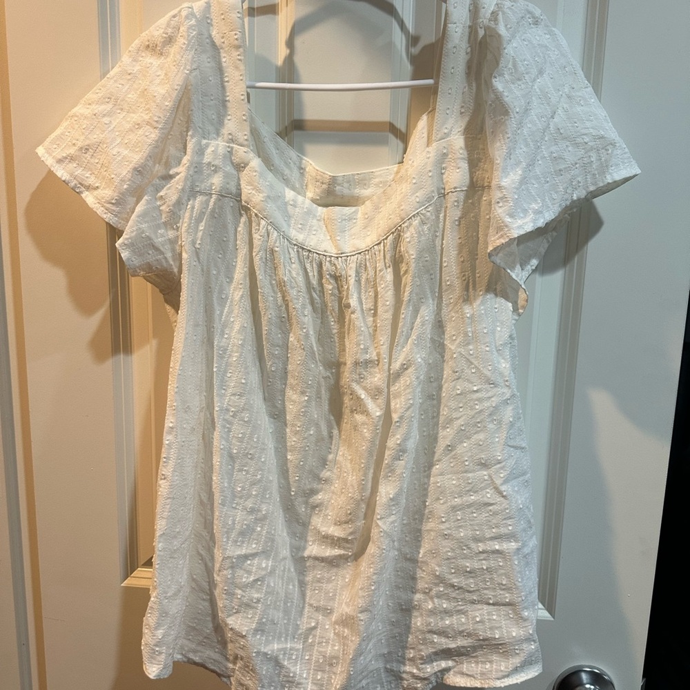 White Eyelet Women's Top